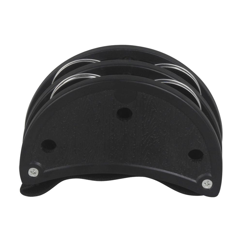 ABS Foot Tambourine with 2 Sets Metal Jingle Bell Cajon Box Drum Companion Accessory