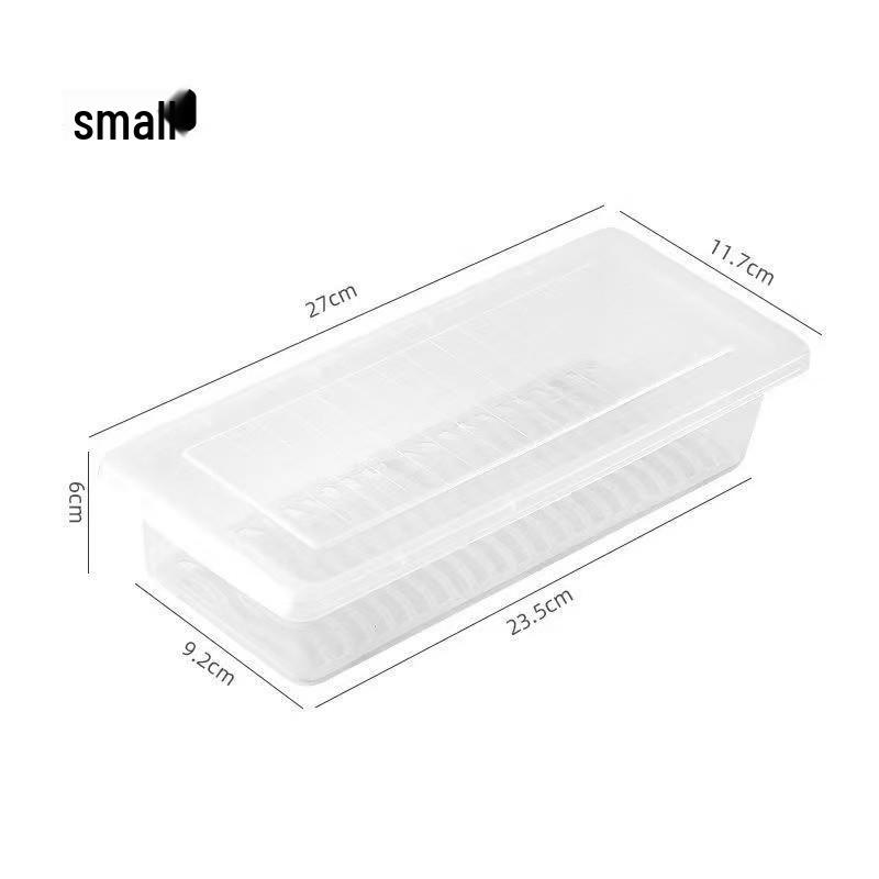 

Контейнер для хранения мяса в холодильнике и морозильнике с крышкой - Запахоустойчивый, Разделенный органайзер для сохранения свежести Small прозрачный