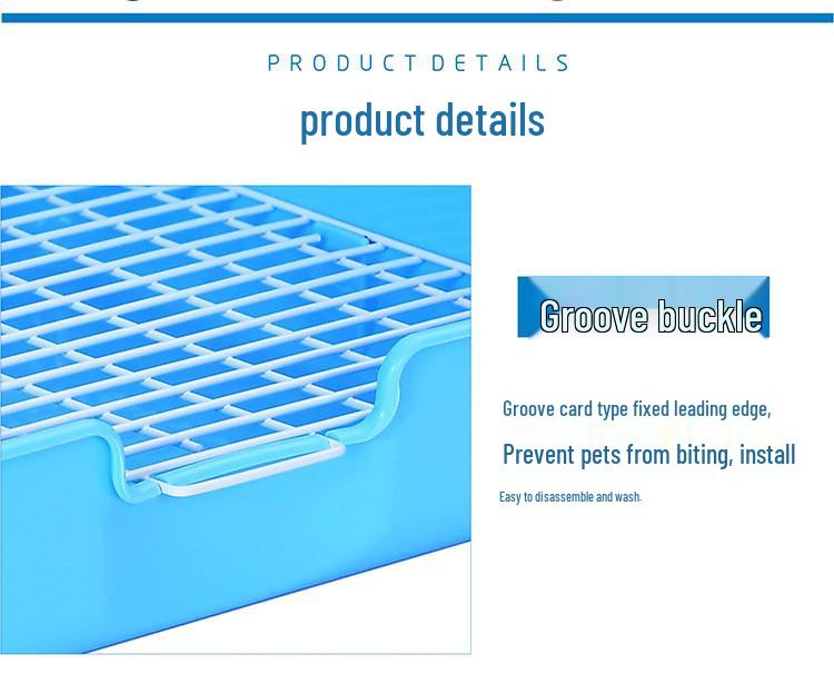 Small Animal Litter Grid for Rabbits, Chinchillas, Guinea Pigs, Dogs, and Cats - Easy Clean Tray