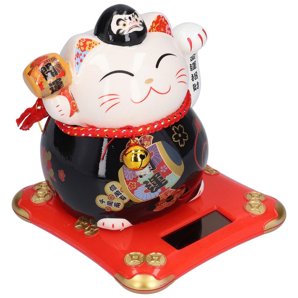 6in Fortune Cat Ceramic Waving Lucky Cat Ornament Home Decoration for Bedroom Car OfficeType 3