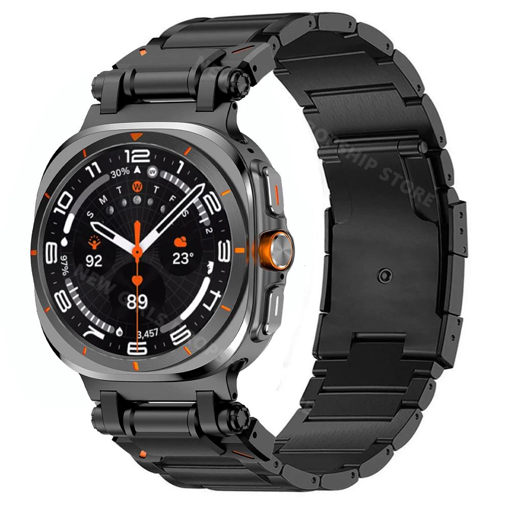 Titanium Band for Samsung Galaxy Watch 8 44mm 40mm 8 Classic 46mm Luxury Strap Correa for GALAXY ULTRA 2025 2024 Mens Bracelet