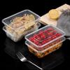 10Pcs Transparent Fruit Carry Out Boxes Disposable Salad Meal Cake Lunch Box Container With Lids With Lids With Lidss Food