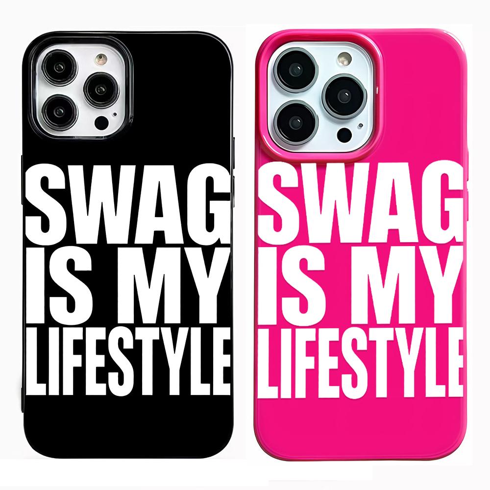 Simple Text Letters Swag Is My Life Style Phone Case For iPhone 17 AIR 16 15 14 13 12 11 PRO MAX X XR XS 7 8 PLUS Cover Funda