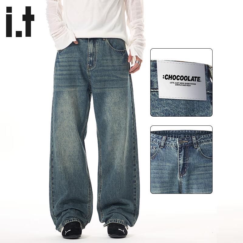 CHOCOOLATEit Men s American Curved Blade Loose Fit Jeans 2XL