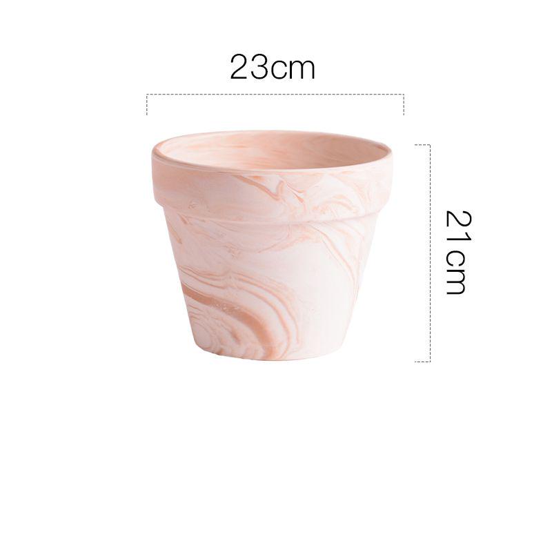 Terracotta Nordic Ceramic Flower Pot with Tray - Large, Coarse Pottery for Succulents and Pothos