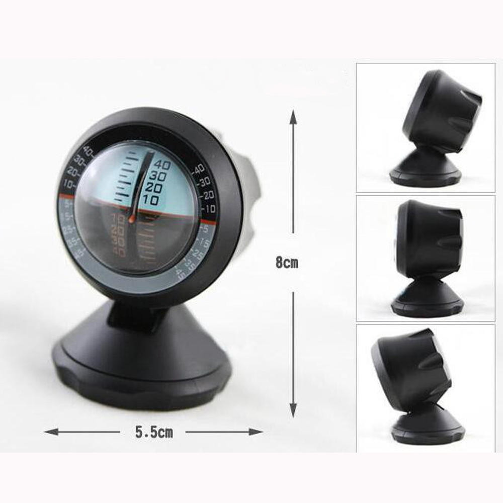 Multifunction Car Inclinometer Level Tilt Gauge Indicator Slope Meter Gradient Balancer Adjustable Viewing Angle Auto Accessory