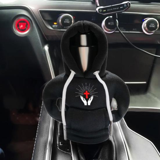 Yousheng Car Gear Shift Knob Hoodie Cover Cute Costume for Manual & Automatic Stick Shift Universal Car Interior Decor Fun Auto Accessory