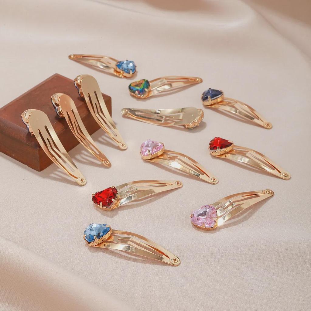 Pink Rainbow Love Side Bangs Clip - Fashionable Alloy Jewelry Hairpin for Girls