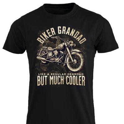 Biker Grandad Like A Regular Grandad But Much Cooler Vintage Motorcycle Tshirt Motorbike Old Bike Chopper Tee Cafe Racer Shirt Biker Grandpa