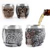 Caneca de Café Única Caveira Esqueleto Sem Alça Cerveja Gótico Utensílio para Bebida Resistente ao Calor Caneca com Padrão Vivo para Casa Bar Ornamento