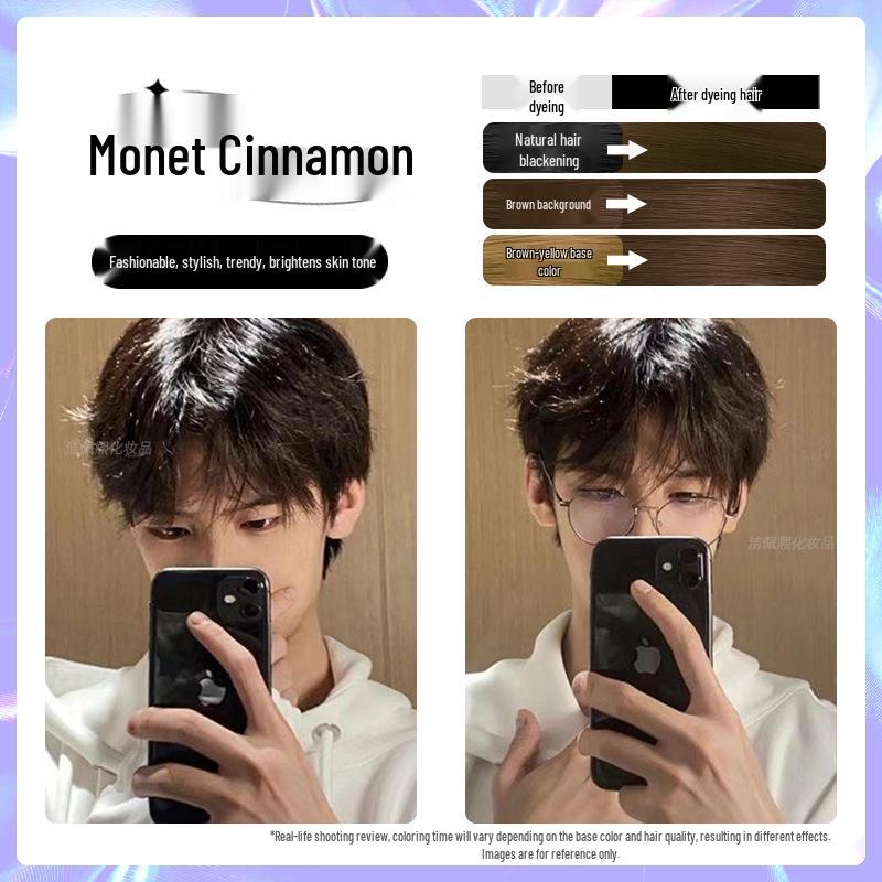 Men's Milk Tea Gray No-Bleach Hair Dye Cream