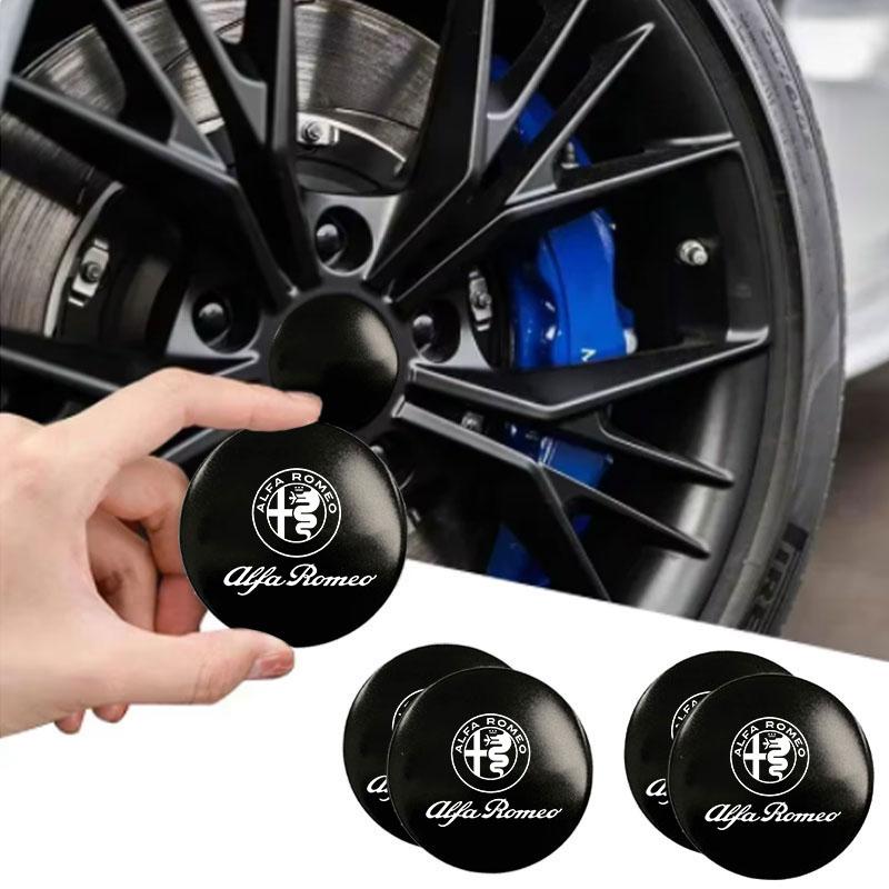 Scratch-proof car hub cover sticker car badge logo sticker For Alfa Romeo giulia stelvio giulietta 159 156 147 car Accessories