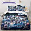 Name Custom Gundam Pattern Bedding Set Quilt Cover Pillowcase Home Decor Gift (1 * duvet cover + 2 * pillowcase, without core)