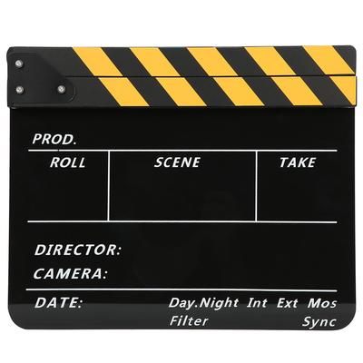 Ciak Acrilico 30x25cm Regista Ciak Cinematografico Oggetto di Scena per Fotografia Cinematografica e Televisiva