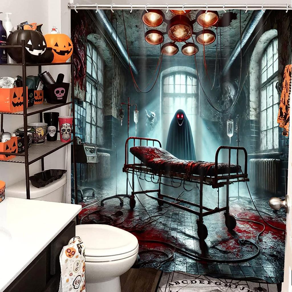 Halloween ghost costumes Pattern Bathroom Shower Curtain With 12 Hooks Home bathroom decor and accessories