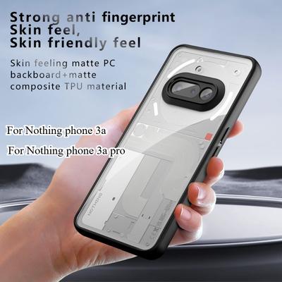 Funda Acrílica para Nothing Phone 3a Pro Phone3a a Prueba de Golpes Mate Transparente PC + TPU Fina Cubierta de Teléfono para Nothing Phone 3a 2a Plus
