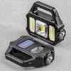Rechargeable Led Solar Light Cob Led Work Light Flashlight Head Light Torch Lamp With Usb For