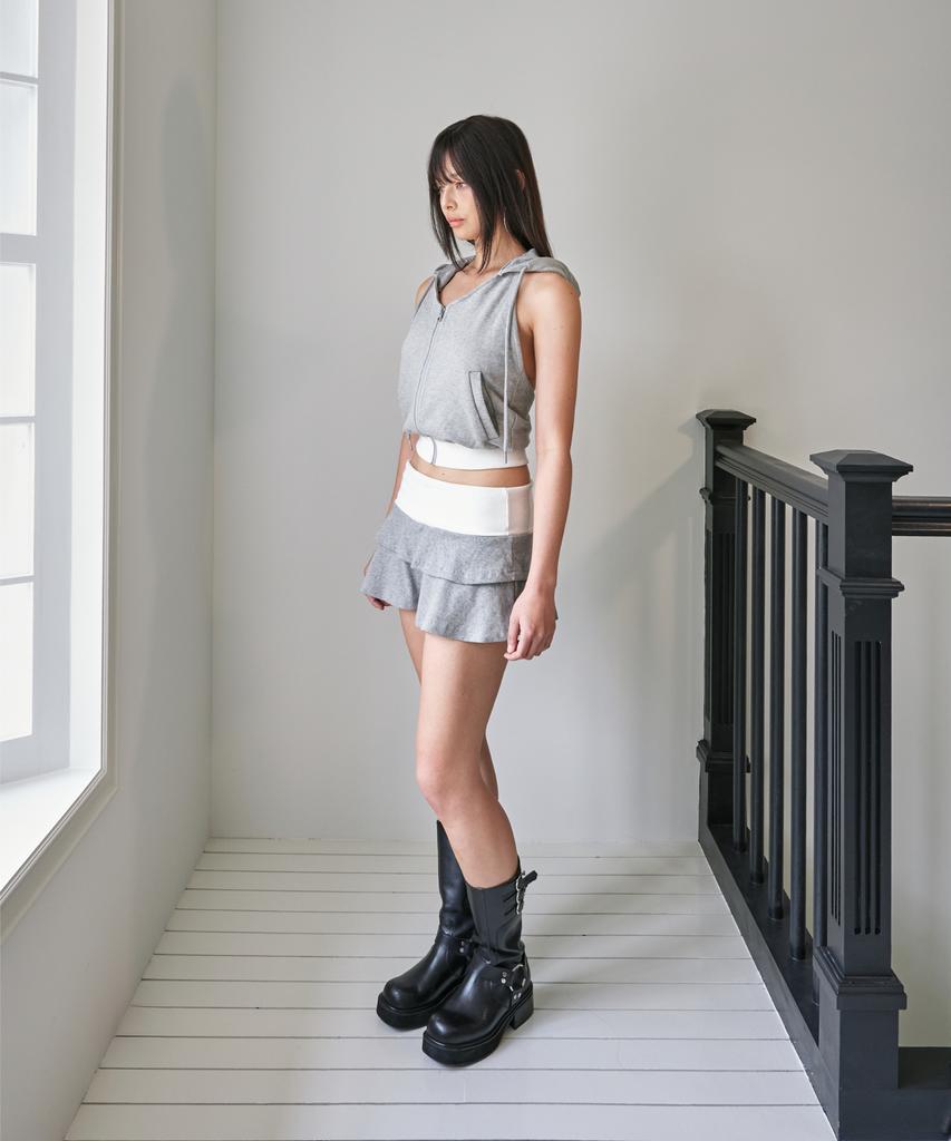 Poyeong 00 Can Can Skirts Gray Melange