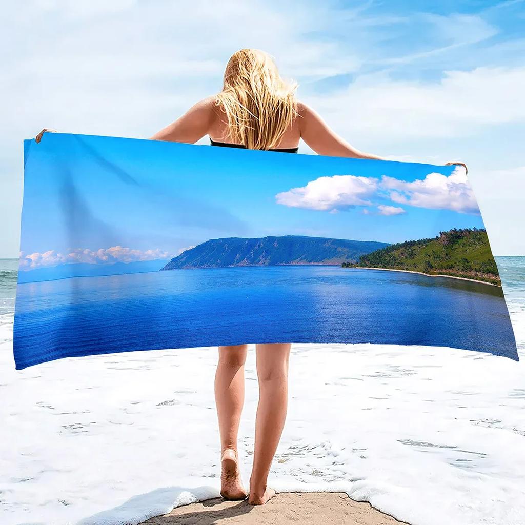 Baikal Beach Towel Microfiber Oversized Travel Towels Lightweight Super Absorbent Compact Beach Accessories Quick Dry Pool Towel
