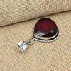 Fancy Garnet Gemstone Solid 925 Sterling Silver Handmade Dainty Pendant Jewelry