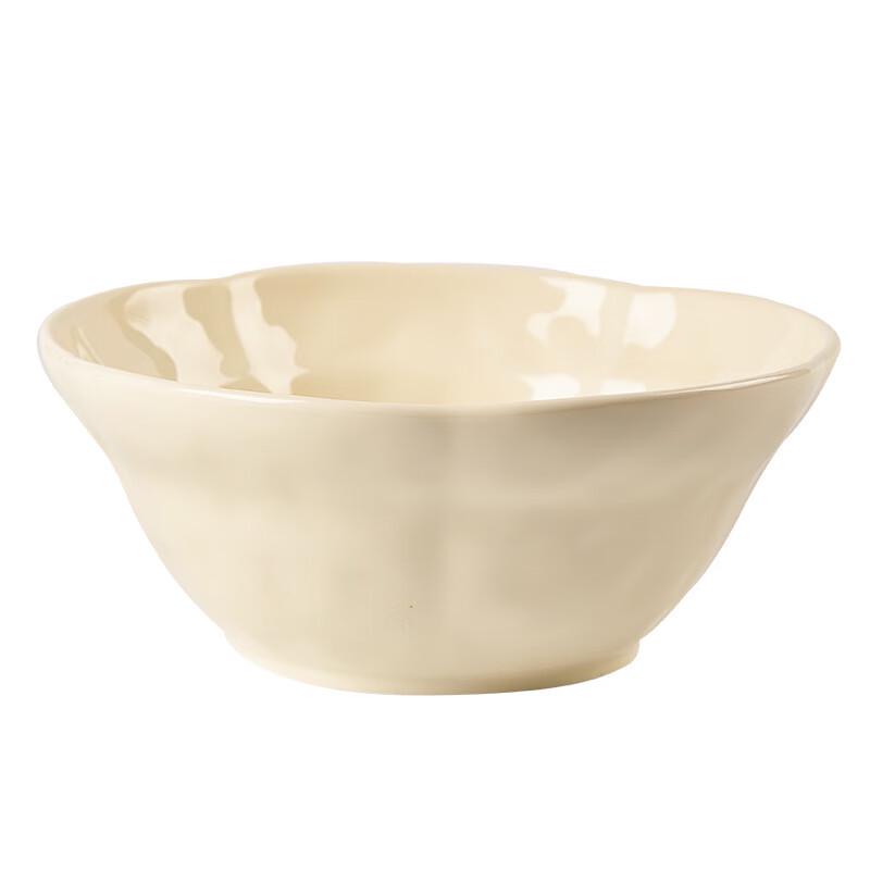 ZISIZ Cream Style Ceramic Ramen & Noodle Bowl