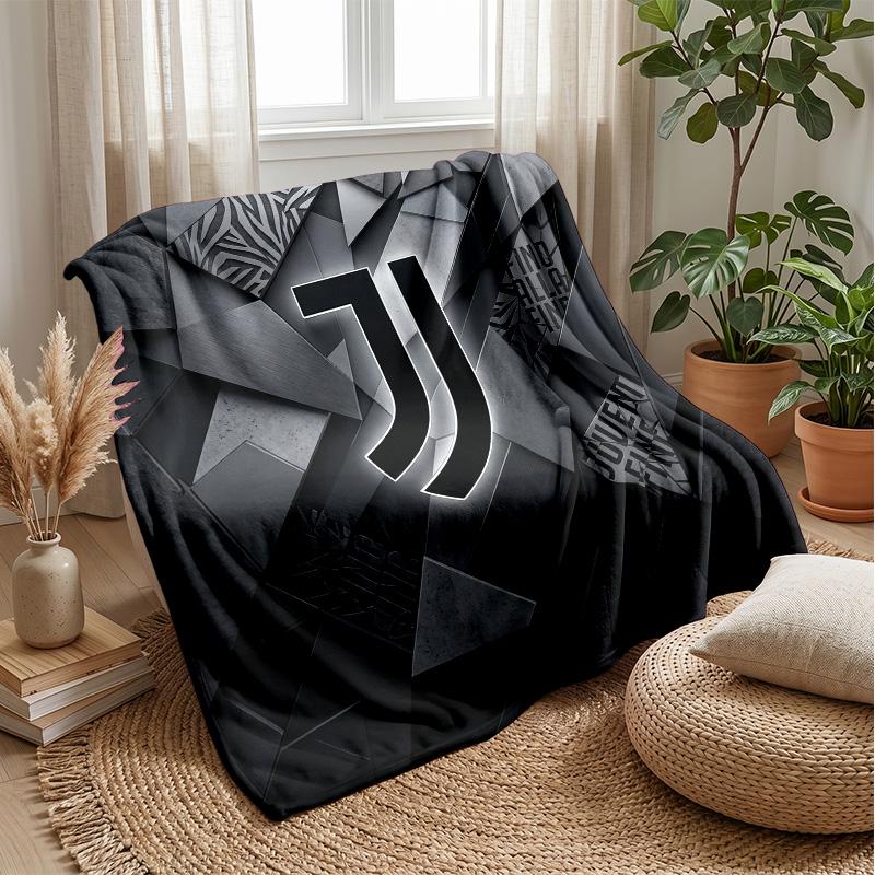 Juventus FC Themen-Decke Weiche Flanell-Decke Plüsch-Überwurf Gemütliche Sofa-Bett-Decke für Wohnkultur
