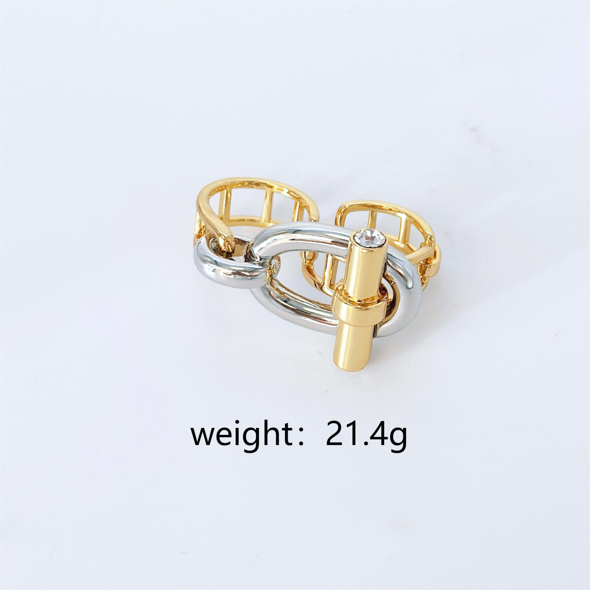 

Crossbar Ot Series Ring Bracelet Set Pig Nose Light Luxury Glossy Bracelet Ring Female