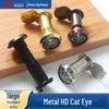 Cat's Eye Wide-Angle Wooden Door Viewer with Zinc Alloy Cover - Fireproof & Anti-Theft Peephole