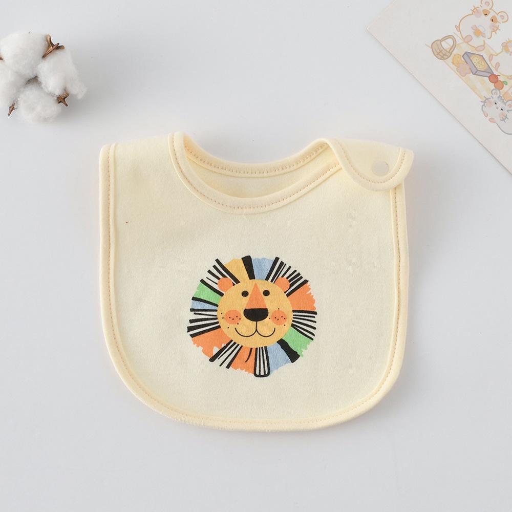 Korean-Style Cartoon Cotton Baby Bib – Waterproof, A-Class Saliva Towel