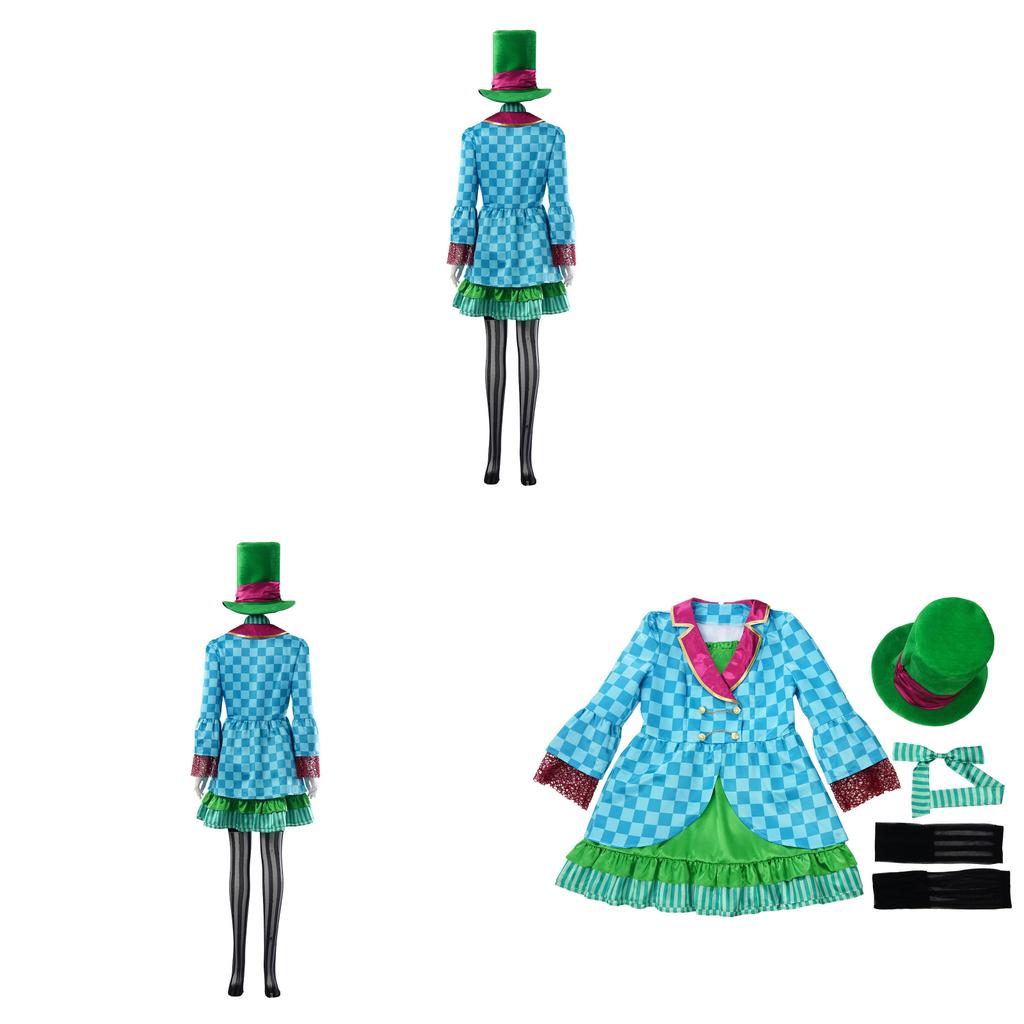 Alice In Wonderland Cosplay Dress For Anime Role Play With Polyester Fabric For Cosplayers