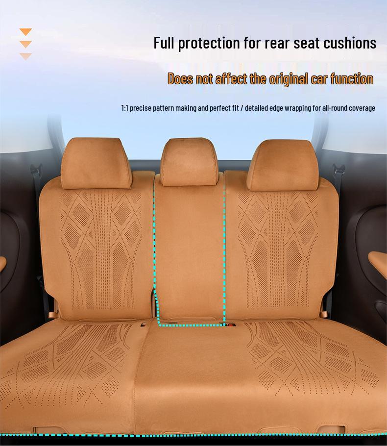 BYD D9 7-Seater Suede Car Seat Cushion - Soft, Fine, All-Season, Universal Fit