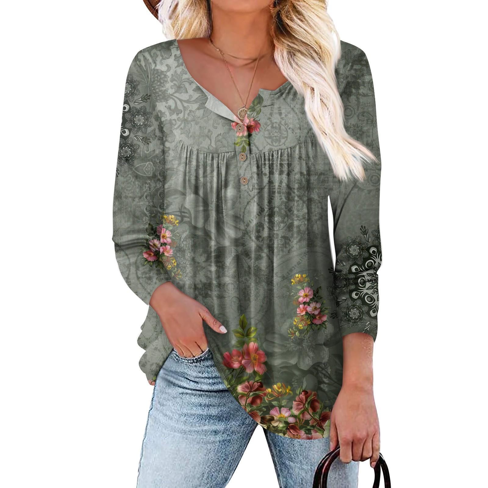 

Летняя женская мода, повседневная блузка с круглым вырезом и рукавами 3/4, пуловер с принтом XL