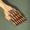 1pcs New Multi Toothed Comb Wooden Flat Head Round Head Art Watercolor Acrylic Brush Nylon Wool Art Stationery