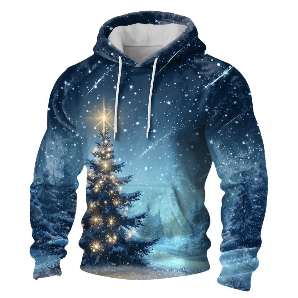 Herren Langarm Freizeit Flanell Kapuzensweatshirt