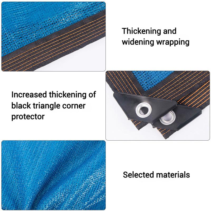 Blue Sunshade Net Thickened Shed Cloth Garden Terrace Sun Shade Sail Outdoor Pool Awning Pergola UV-Protection Sunscreen Carport