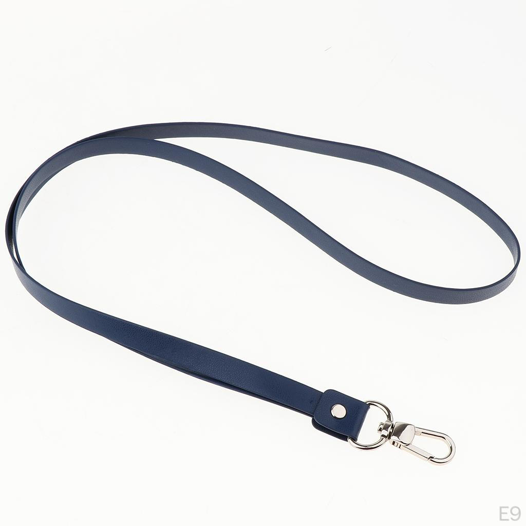 Retro PU Kožený Krční Popruh Šňůrka Kovový Klip Karty Odznaky