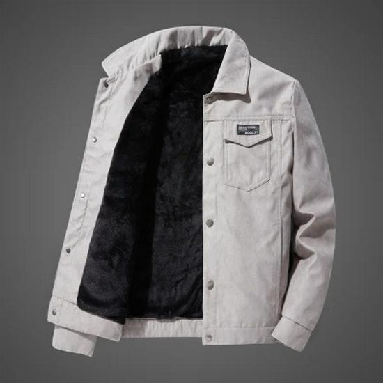 Men's Korean Style Suede Slim-fit Single-breasted Jacket for Spring/Autumn Fashion