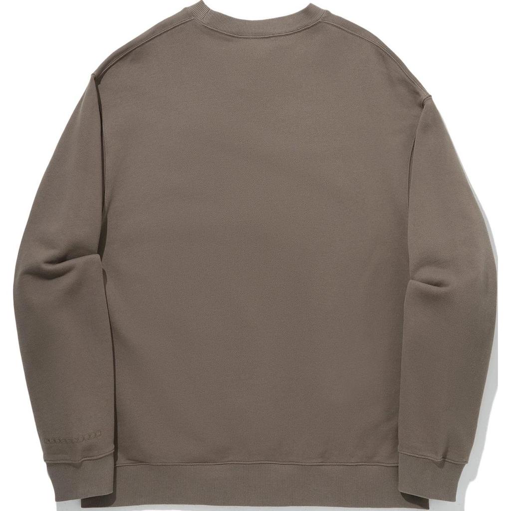 Li Ning Vital Series Solid Color Round Neck Comfortable Breathable Versatile Casual Loose Sweatshirt Unisex Sweatshirt Chocolate-Brown AWDUB29-2