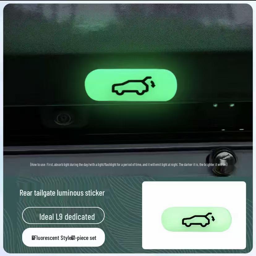 Ideal L9 Electric Tailgate Suede Warning Interior Sticker