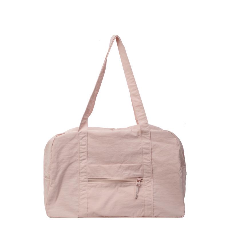 

Женская дорожная сумка большой вместимости, легкая, водонепроницаемая, из нейлона светло-розовый