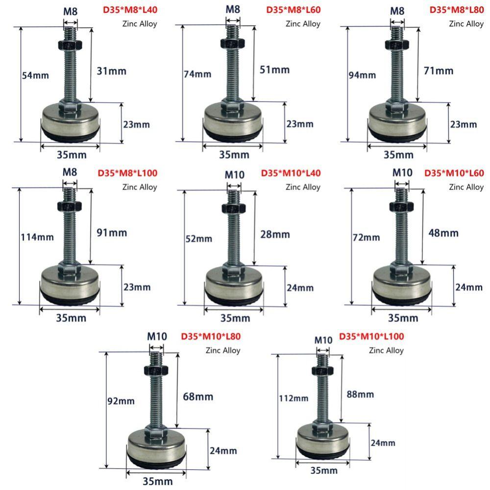 1Pcs 304 Stainless Steel Furniture Leveling Foot Table Leg Leveler  for Office Household Leveling