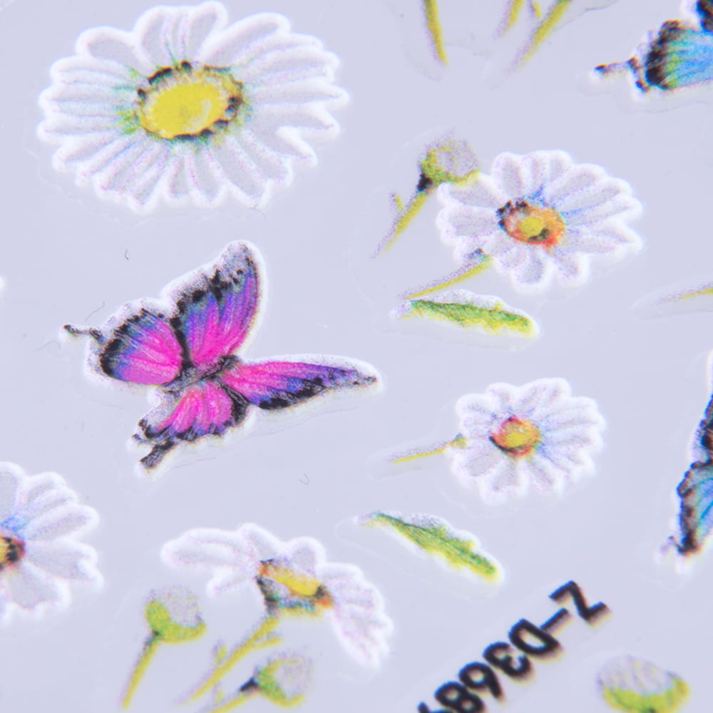 5D Self-Adhesive Acrylic Convex Butterfly Jewelry Stickers Z-D3689
