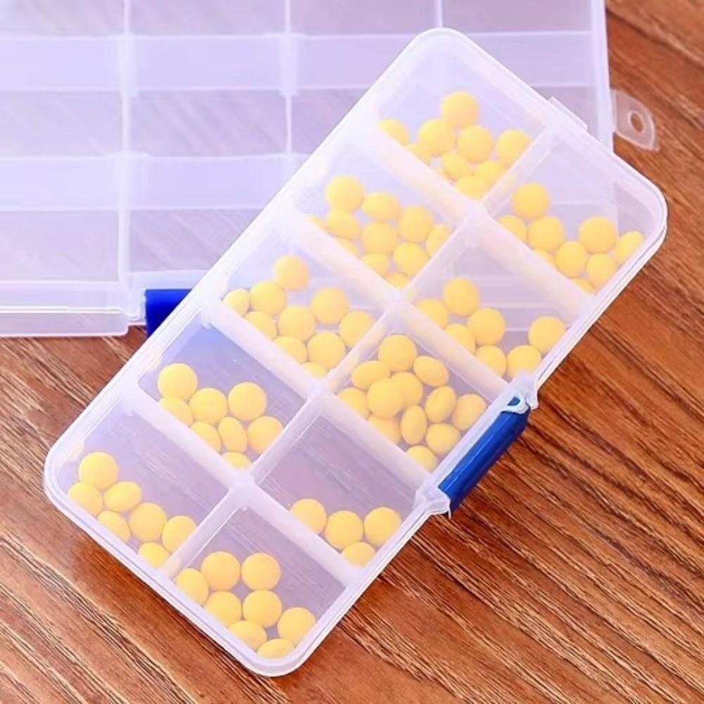 New 10/15 Grid Clear Plastic Box Multi-functional Dustproof Multi Grid Box Rectangular Waterproof Tools Storage Cases Home Use
