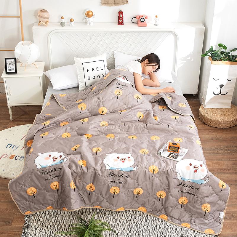 Cute Rubber Duck Summer Quilt Cartoon Ducks Gifts Bedspread Thin Comforter All-Season Quilted Air Conditioner Quilts For Bedroom