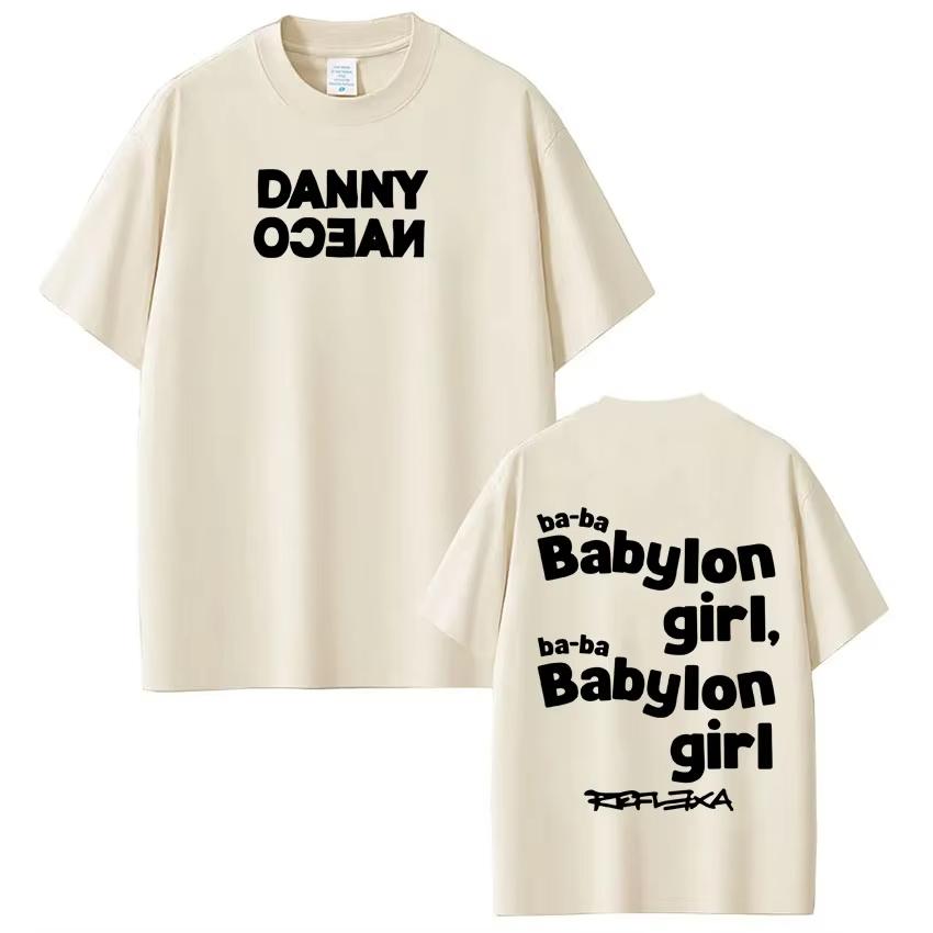 Rapper Danny Ocean Tour 2026 Graphic T Shirt Mens Hip Hop Fashion Tshirt pure Cotton Short Sleeve Casual Comfort Streetwear
