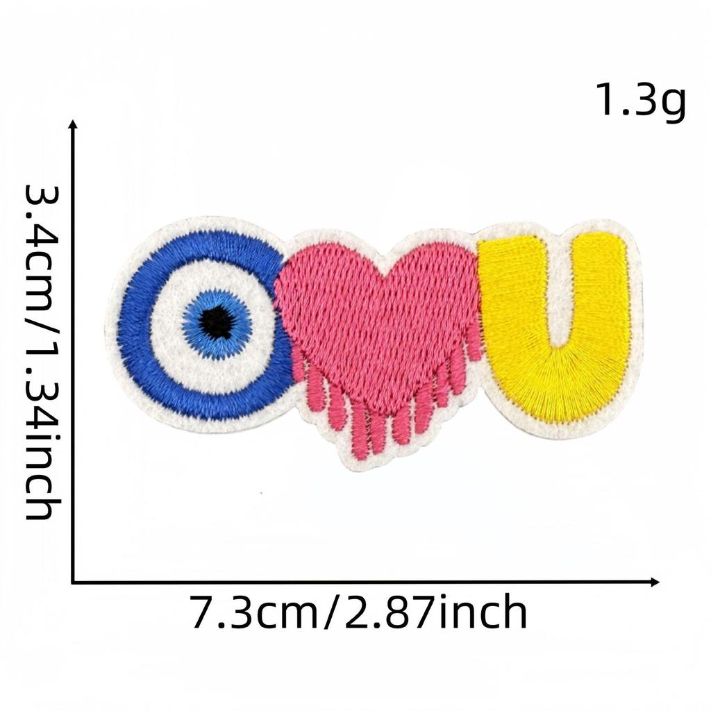 Cartoon Pink Series Embroidered Patch Bowknot Flower Applique Clothing Accessories with Hot Melt Adhesive