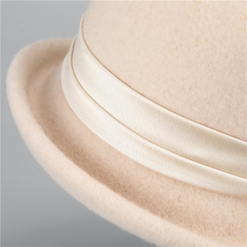 French Retro Top Hat Women's Warm Woolen Woolen Basin Hat Autumn and Winter Fashion Fisherman Hat