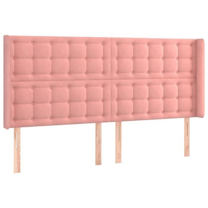 VidaXL Headboard with Ears Pink 163x16x118-128 Cm Velvet3120073