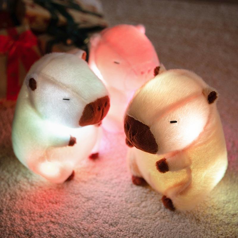 Cute Luminous Capybara Doll Plush Toy Luminous Kapibara Doll Children's Company Soothing Doll