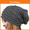 Cappello a Berretto Lavorato a Maglia all'Uncinetto Morbido Moda Lusso Primavera Inverno Sci Slouchy Berretto per Donne